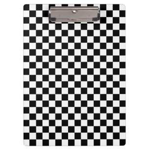 Black and White Check pattern Clipboard