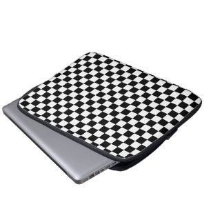 Black and White Check pattern Laptop Sleeve
