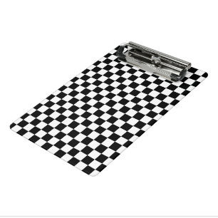 Black and White Check pattern Mini Clipboard
