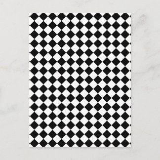Black and White Checked Design Postcard