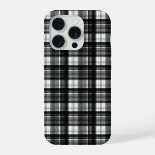 Black And White Checked Tartan, iPhone 15 Pro Case