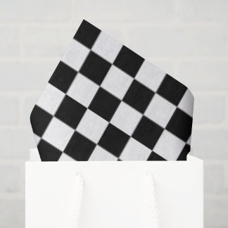 Black and White Checked Tissue Paper