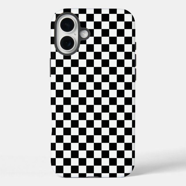Black and white checkerboard pattern  Case-Mate iPhone case (Back)