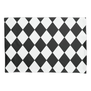 Black and White Checkered Pillowcase