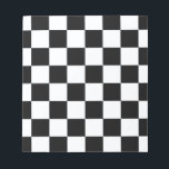 Black And White Checkers Notepad<br><div class="desc">Black And White Checkers</div>