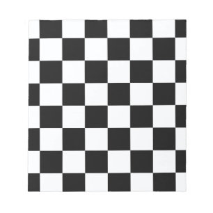 Black And White Checkers Notepad