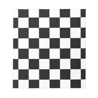 Black And White Checkers Notepad