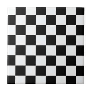 Black And White Checkers Tile