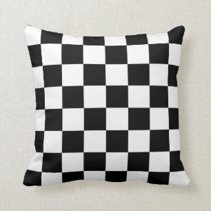 Black and White Checks Cushion