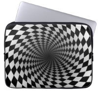 Black and White Chekered Vortex | Optical Illusion