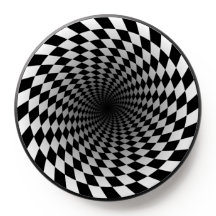 Black and White Chekered Vortex | Optical Illusion