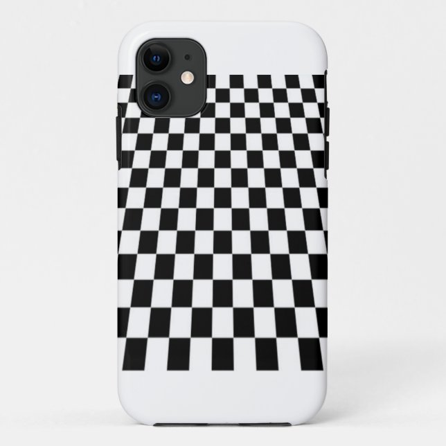 black and white chequerboard Case-Mate iPhone case (Back)