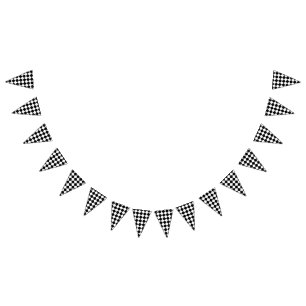 Black And White Chequerboard Chequered Flag Design