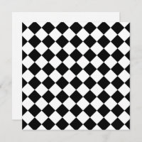 Black And White Chequerboard Chequered Flag Design