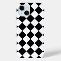 Black And White Chequerboard Chequered Flag Design