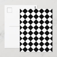 Black And White Chequerboard Chequered Flag Design