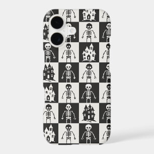 Black and White Chequerboard Halloween