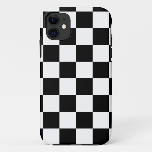 Black and White Chequerboard iPhone 5 Case Mate (Back)