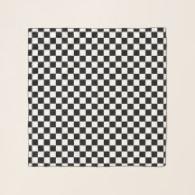 Black and White Chequerboard Jockey Silks
