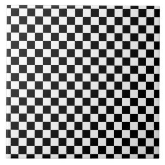 Black and White Chequerboard Tile