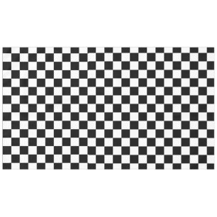 Black and White Chequered 60"x104" Tablecloth