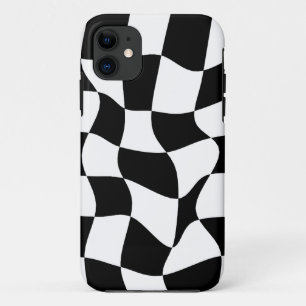 Black and white chequered Board iPhone 11 Case