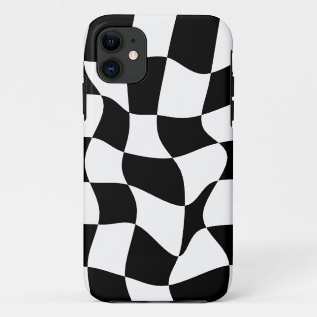 Black and white chequered Board  Case-Mate iPhone Case (Back)