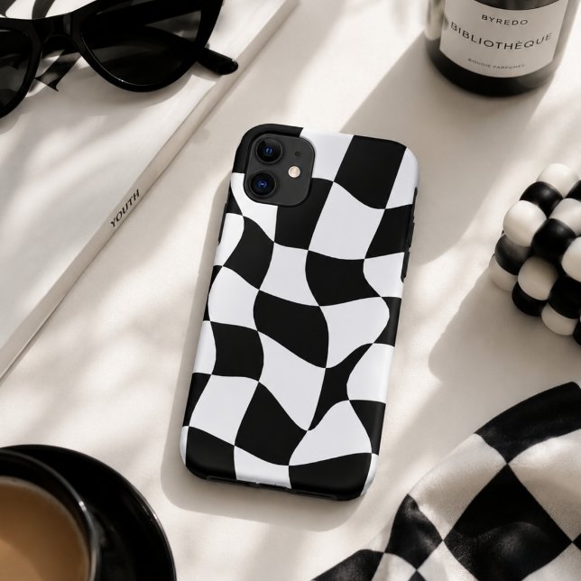 Black and white chequered Board  Case-Mate iPhone Case (Creator Uploaded)