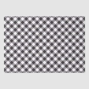 Black and White Chequered Buffalo Plaid Tissue Paper