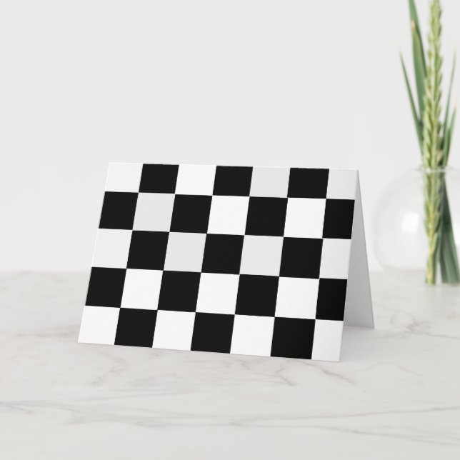 Black and White Chequered Card (Front)