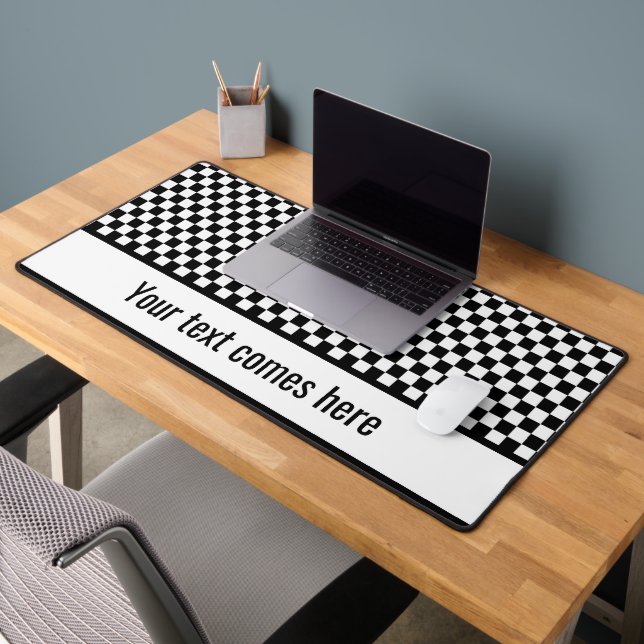 Black and white chequered desk mat (Office 2)
