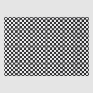 Black and White Chequered Flag Car Racing Tissue Paper