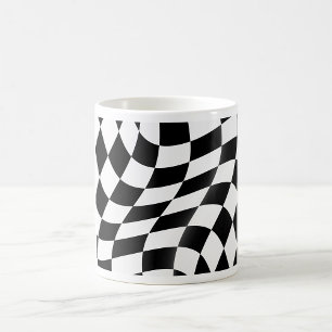 Black And White Chequered Flag Mug