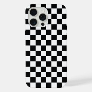 Black and White Chequered iPhone 15 Pro Max Case