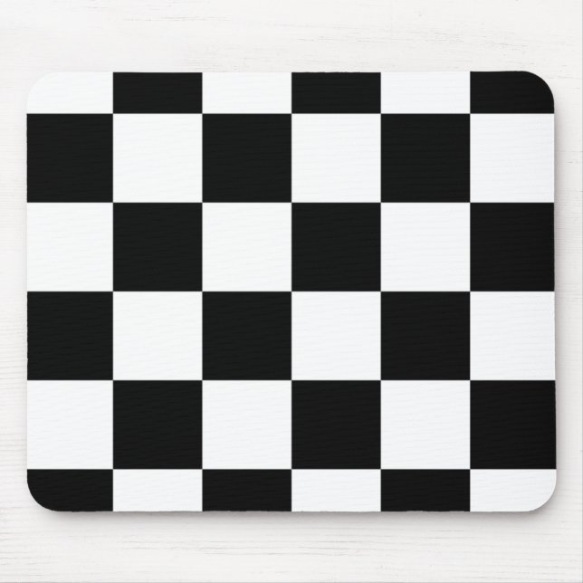 Black and white chequered mousepad (Front)