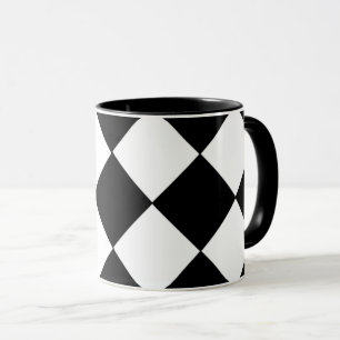 Black and White Chequered Mug