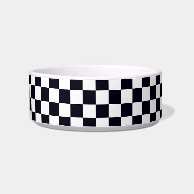 Black and White Chequered Pattern Bowl (Right)
