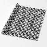 Black and White Chequered Pattern With Hearts Wrapping Paper<br><div class="desc">A wrapping paper built with a black and white chequered pattern with hearts in large size. Customise the black background colour among several options.</div>