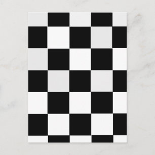 Black and White Chequered Postcard