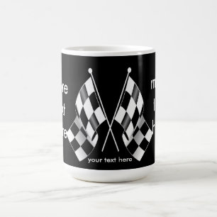 Black and White Chequered Racing Flags Coffee Mug