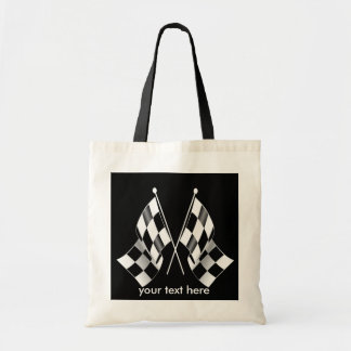 Black and White Chequered Racing Flags Tote Bag