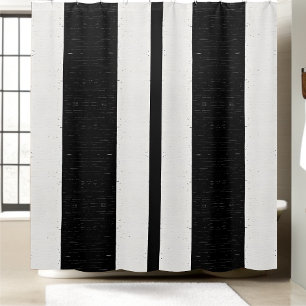 Black and White Chequered Shower Curtain Style 2