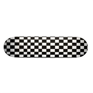 Black and White Chequered Skateboard