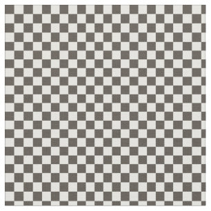 Black and White Chequered Squares Fabric