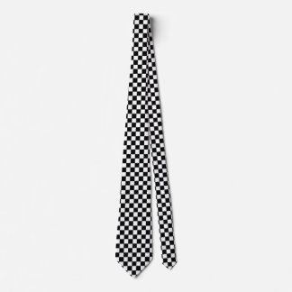 Black And White Chequered Tie