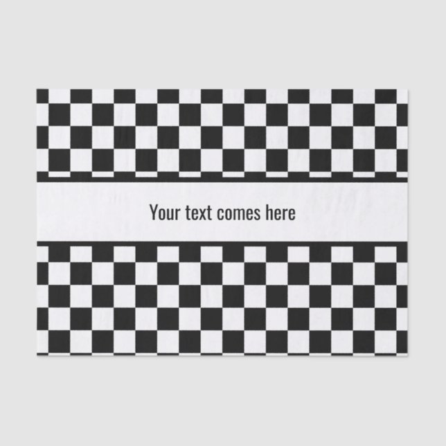 Black and white chequered tissue paper (Front)