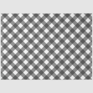 Black and White Chequered Tissue Paper