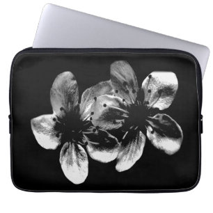Black And White Cherry Blossoms, Laptop Sleeve