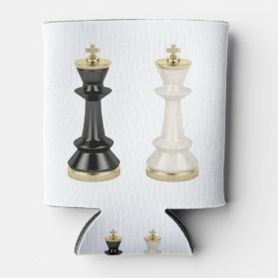 Black and white chess kings can cooler