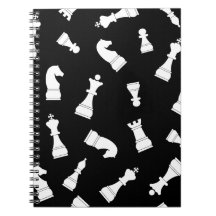 Black and White Chess Piece Pattern
